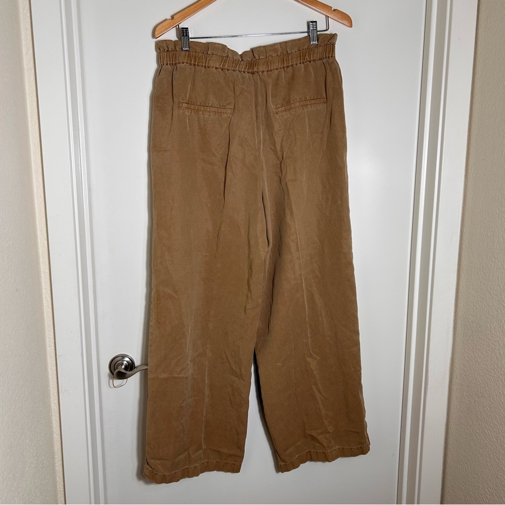 $350 Alice+Olivia Henry Paperbag Pant and Tie brown wide leg high rise size 14: - Picture 6 of 13